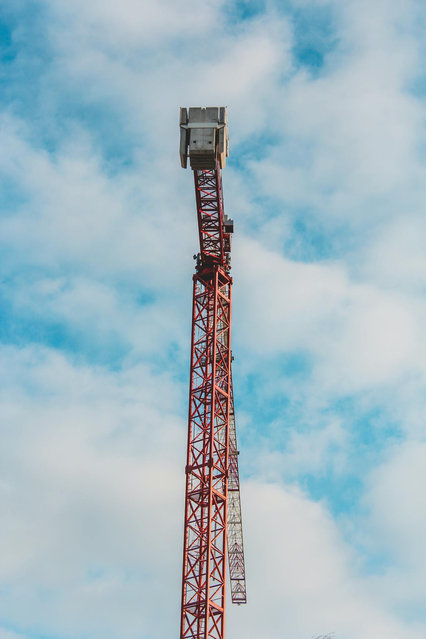 Construction crane at golden hour